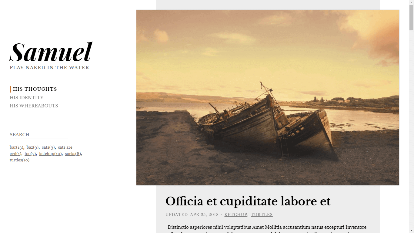 Minimal React WordPress